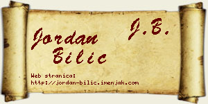 Jordan Bilić vizit kartica